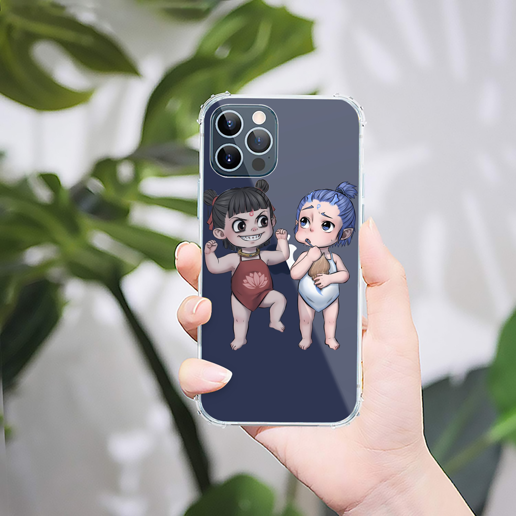 （画像用） Ne Zha 2 ナタ 魔童の大暴れ 【iPhone 12シリーズ対応】透明スマホケース（クリアソフトケース）